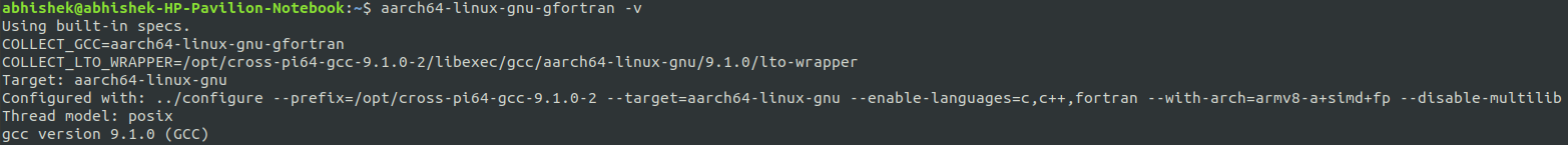 cross 64 gfortran